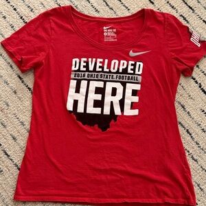 Nike Red Ohio State Football Tee